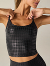 Houndstooth Slim Racerback High Crop Tank