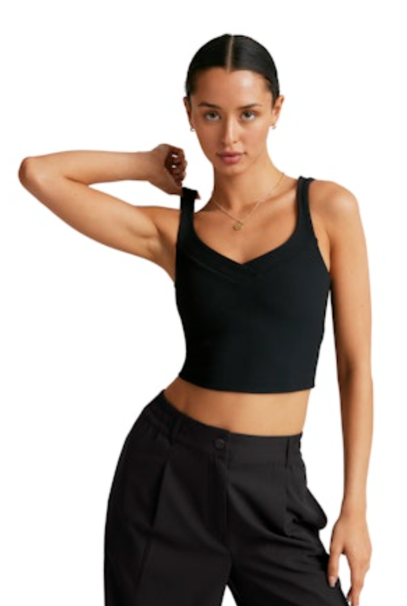 Impulse Ribbed Cropped Tank