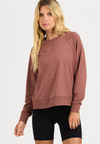 Vuori Long Sleeve Halo Crew in Terracotta Heather